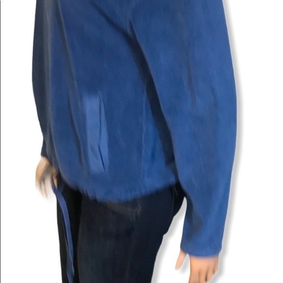 90s Tommy Hilfiger Variety Fleece Jacket Hoodie Blue full zip Logo size M - Picture 9 of 15